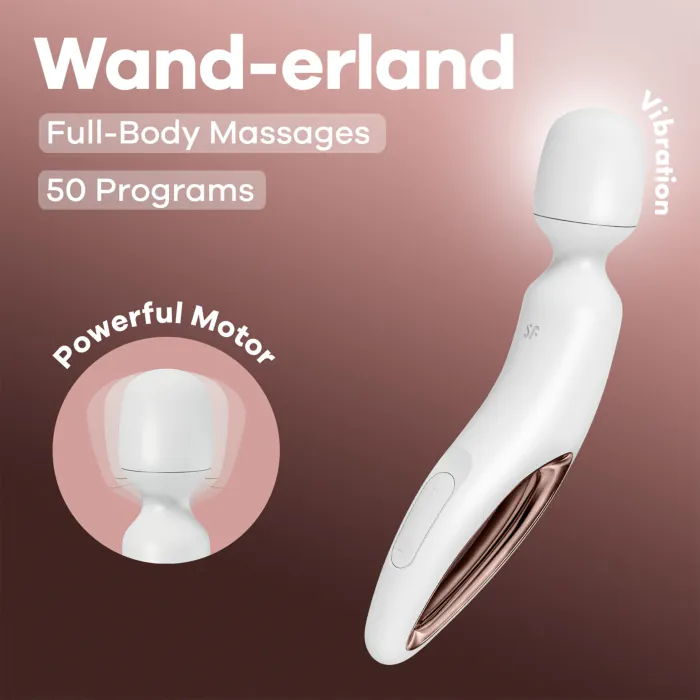 Вібромасажер Satisfyer Wand-erland White/Rosegold — фото 6
