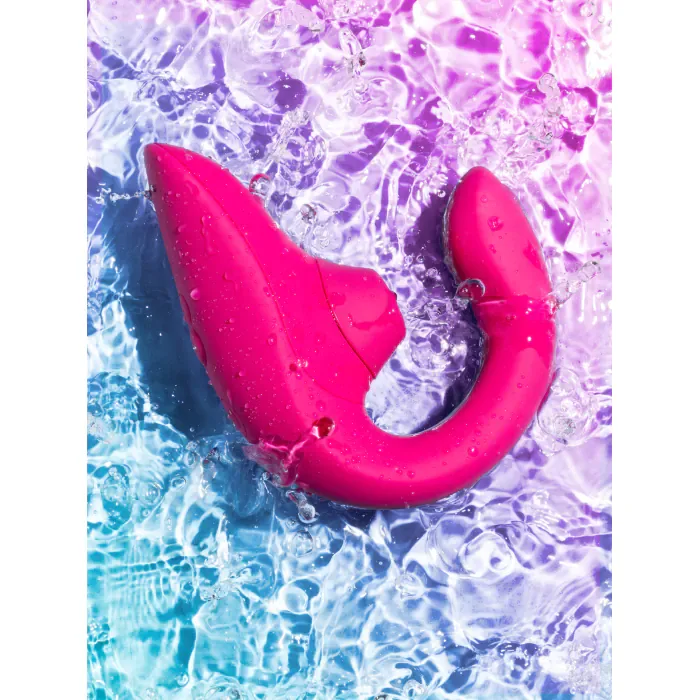 Вібратор кролик з вакуумною стимуляцією Womanizer Blend Vibrant Pink — фото 23