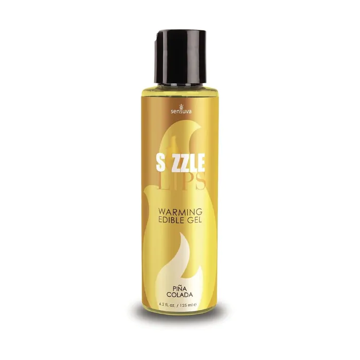 Зігріваючий їстівний масажний гель Sensuva Sizzle Lips Pina Colada