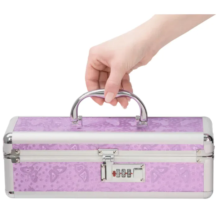 Кейс для зберігання секс-іграшок The Toy Chest Lockable Vibrator Case Purple з кодовим замком — фото 4