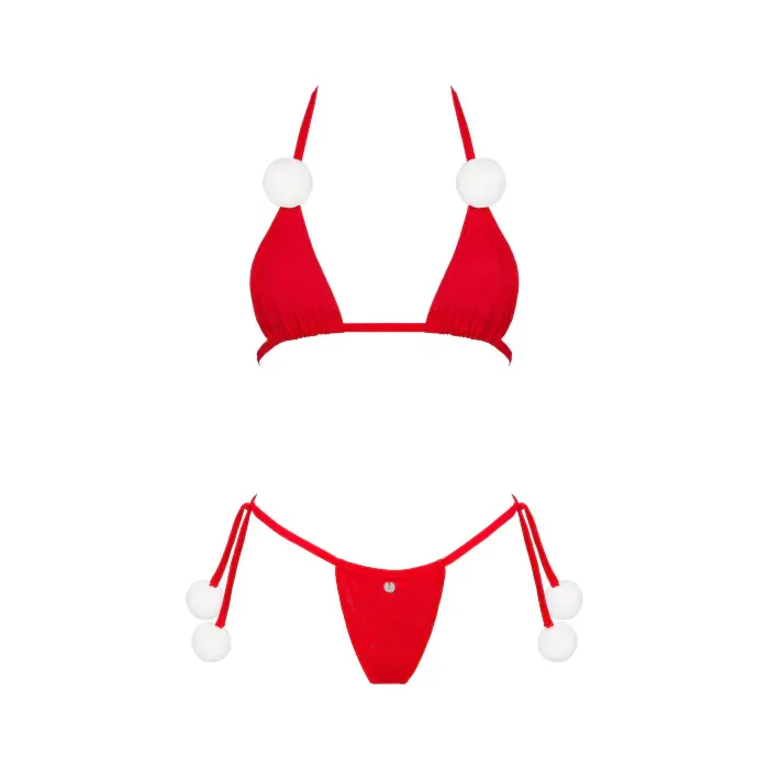 Комплект білизни з помпонами Obsessive Bobble Girl