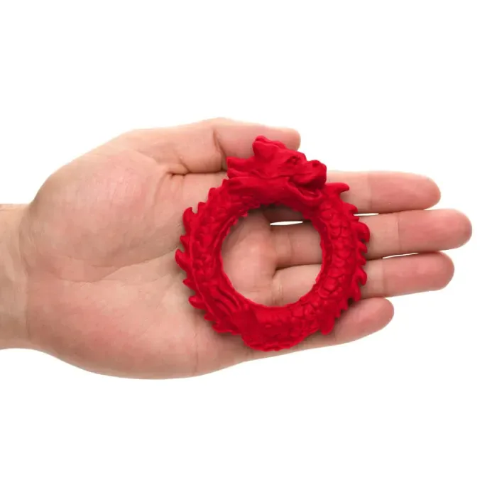 Ерекційне кільце Creature Cocks Rise of the Dragon Silicone Penis Ring Red — фото 5