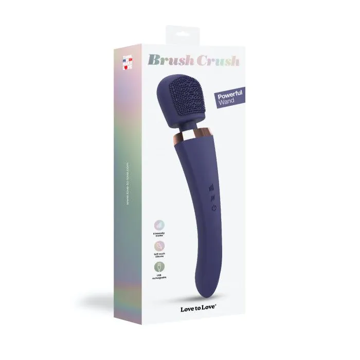Вібромасажер із силіконовою щіточкою Love to Love Brush Crush Midnight Indigo — фото 6