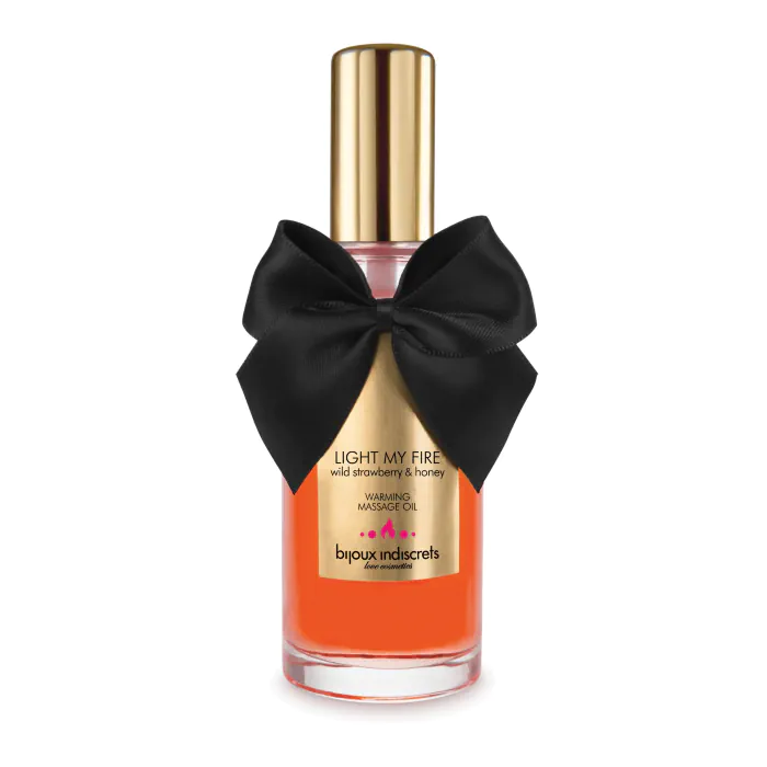 Розігріваюче масло Bijoux Indiscrets Light my Fire Wild Strawberry&Honey 100 мл — фото 2