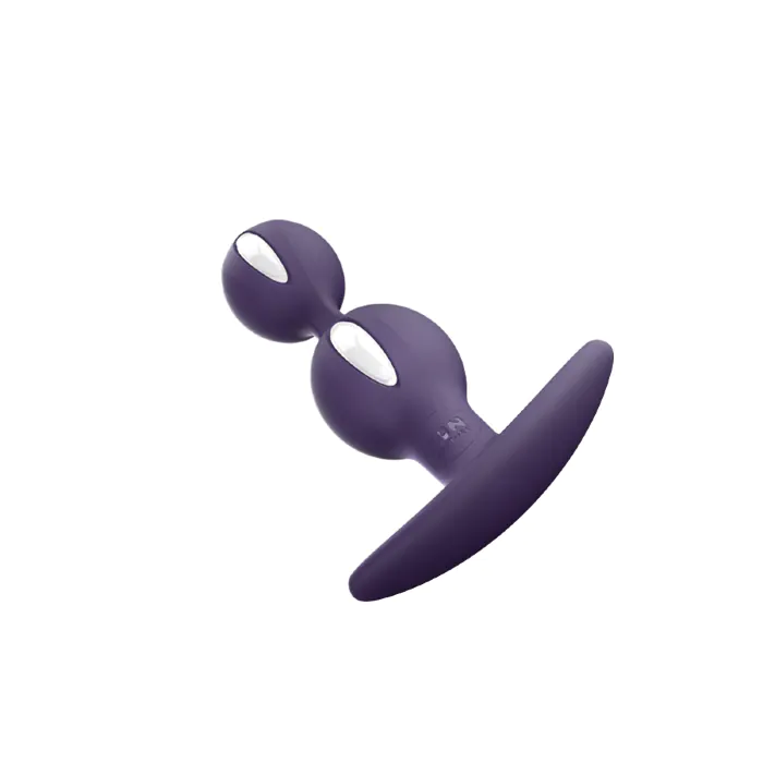 Анальні кульки Fun Factory B Balls Duo White-Dark Violet — фото 3