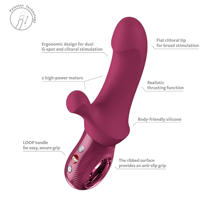 Пульсатор Fun Factory Bi Stronic Curve Wine Red — фото 8
