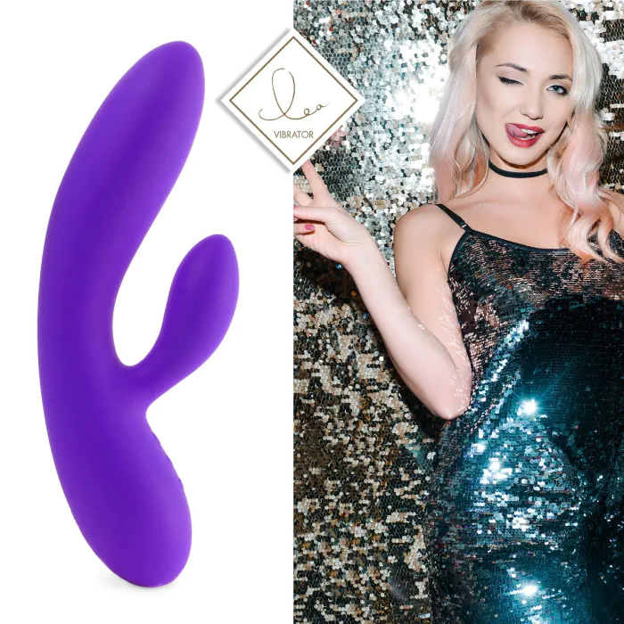 Гнучкий вібратор кролик FeelzToys Lea Rabbit Vibrator Medium Purple — фото 2