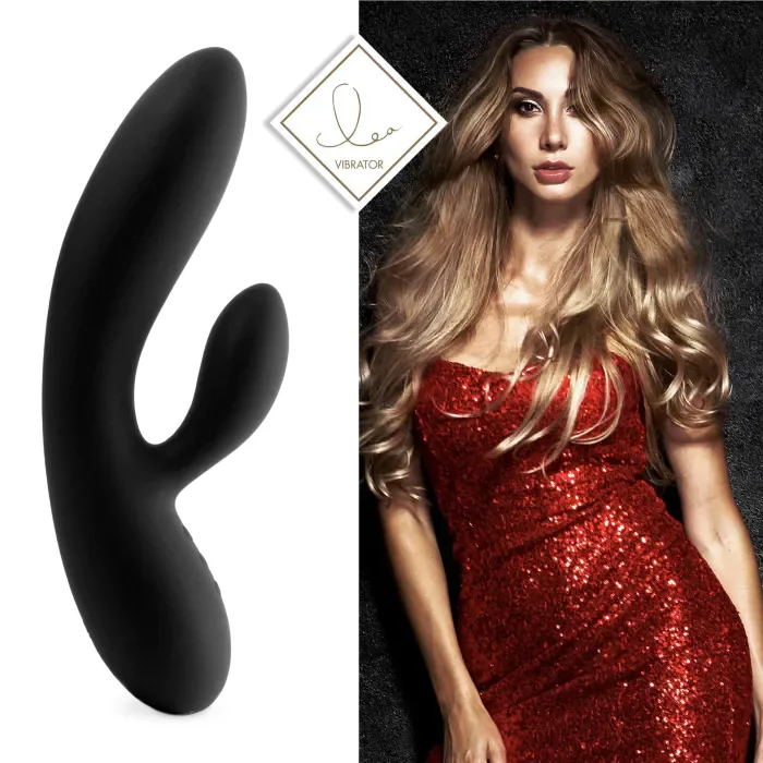 Гнучкий вібратор кроликFeelzToys Lea Rabbit Vibrator Black — фото 2