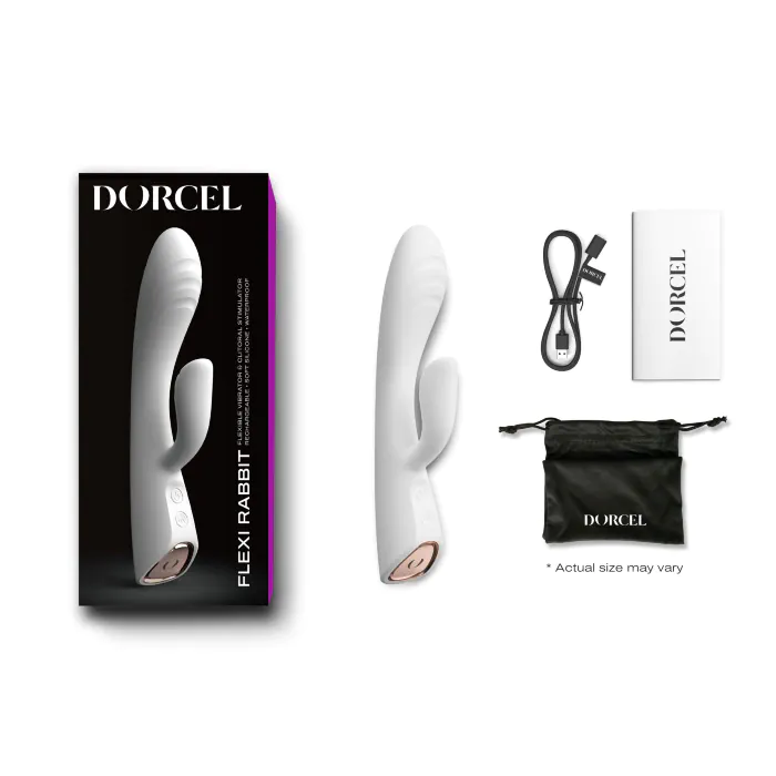 Вібратор Dorcel Flexi Rabbit Vibrator White — фото 8