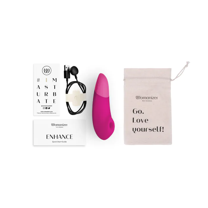 Вакуумний кліторальний стимулятор Womanizer Enhance Pink — фото 24