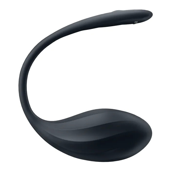 Смарт віброяйце Satisfyer Ribbed Petal Connect App Black — фото 2