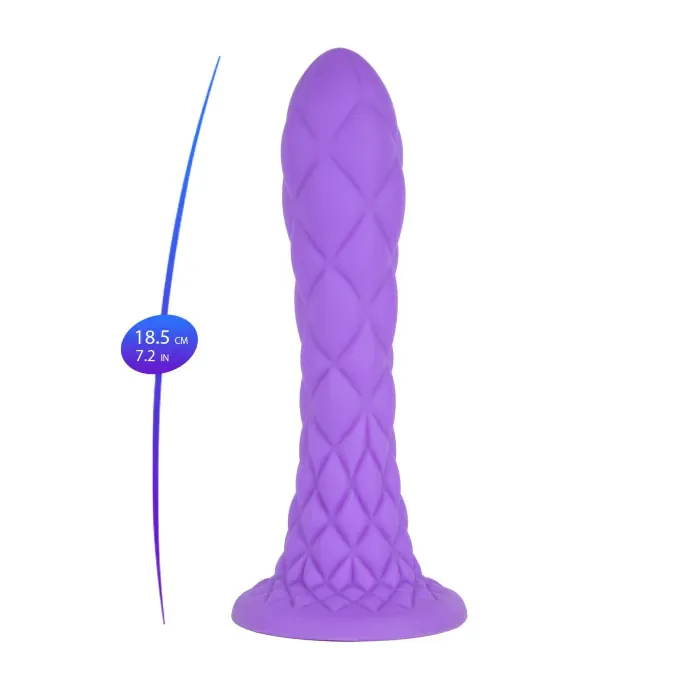 Фалоімітатор SilexD Fantasy Liquid Silicone Dreamy 7" Purple — фото 5