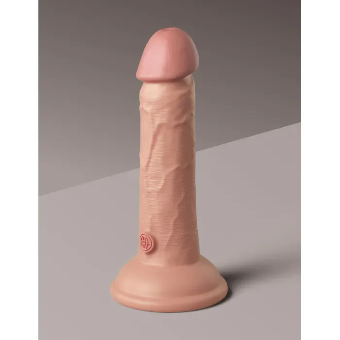 Фалоімітатор King Cock Elite 6" Vibrating Silicone Dual Density — фото 7