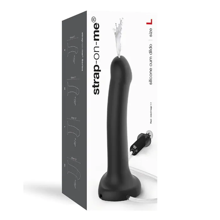 Кінчаючий фалоімітатор Strap-On-Me Dildo Cum Black — фото 6