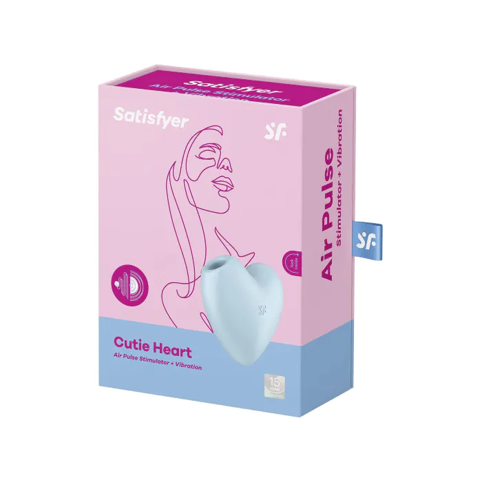 Вакуумний стимулятор з вібрацією Satisfyer Cutie Heart Blue — фото 5