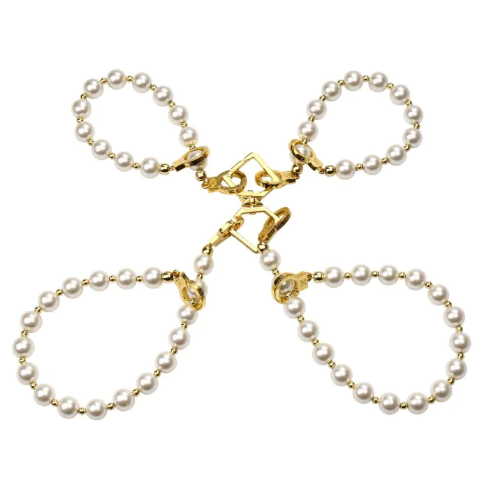 Перлинні наручники та поножі Lockink Pearl Handcuffs & Anklecuffs — фото 4