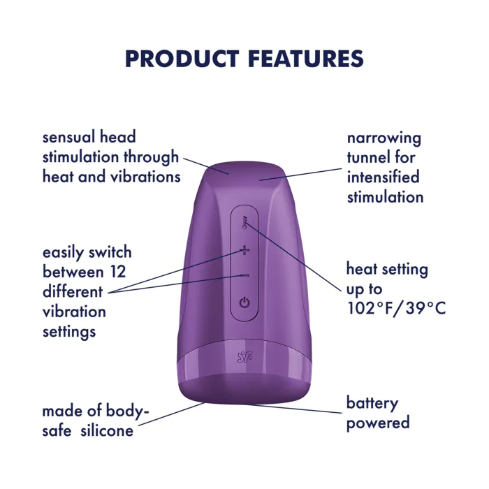 Мастурбатор Satisfyer Men Heat Vibration Battery Series — фото 6