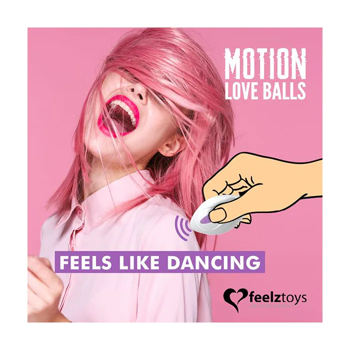 Вагінальні кульки з масажем та вібрацією FeelzToys Motion Love Balls Twisty — фото 4