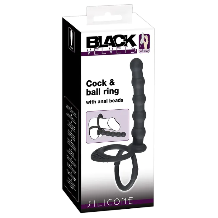 Кільце Black Velvets Cock & ball ring — фото 2