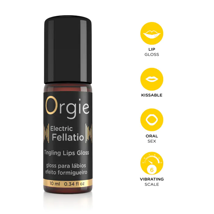 Блиск для губ з ефектом вібрації Orgie Electric Fellatio Lips Gloss 10 мл — фото 3