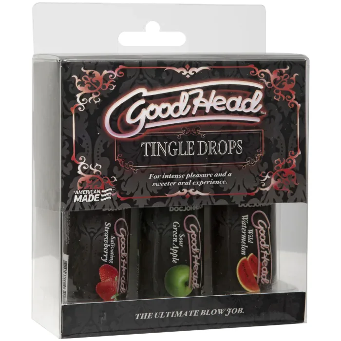 Набір крапель для мінету Doc Johnson GoodHead Tingle Drops 3х29,5 мл — фото 2