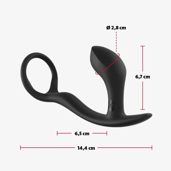 Анальна пробка з ерекційним кільцем Fun Factory Bootie Ring Slate — фото 5