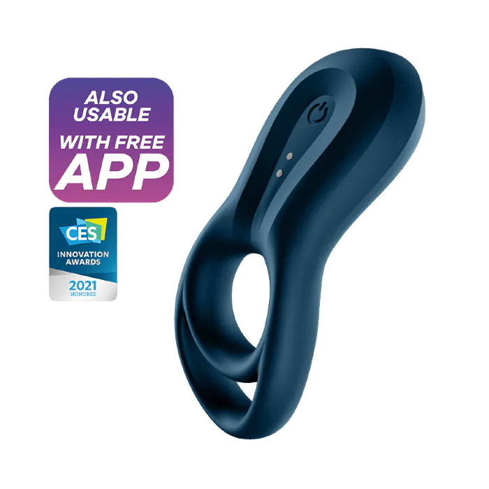 Ерекційне кільце Satisfyer Epic Duo Connect App Blue — фото 9