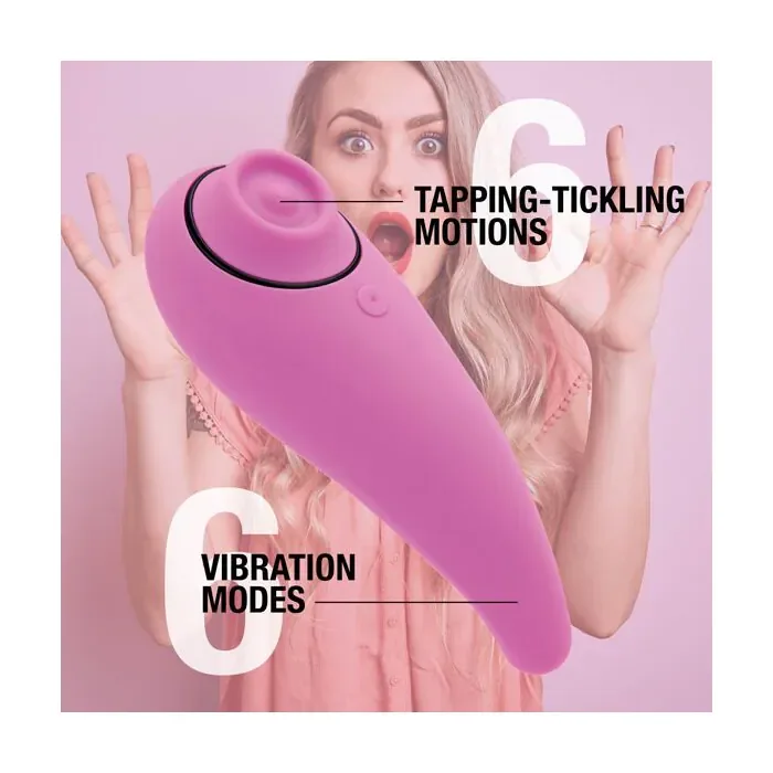 Пульсатор для клітора FeelzToys - FemmeGasm Tapping & Tickling Vibrator Pink — фото 4