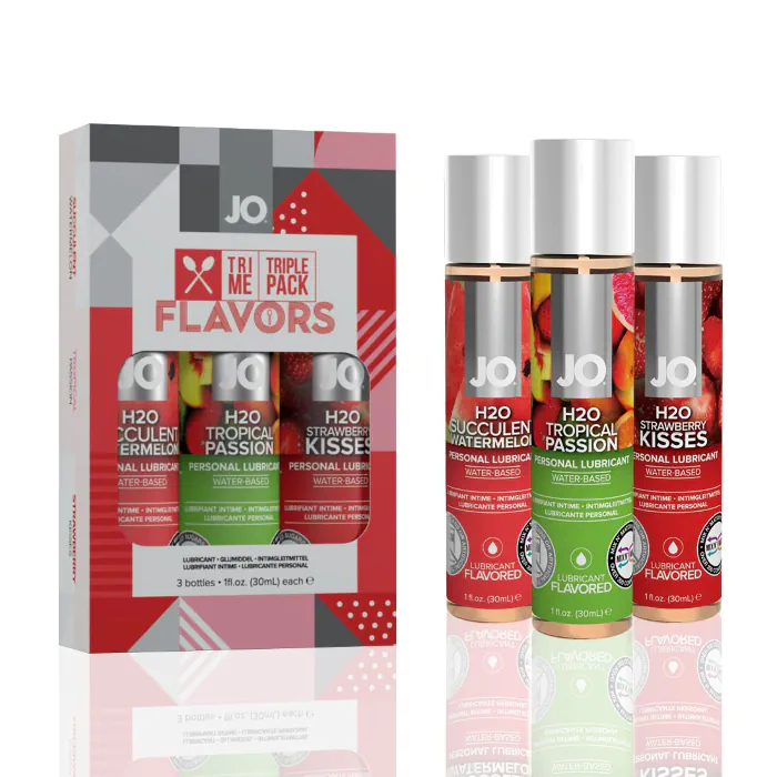 Набір їстівних лубрикантів JO Tri-Me Triple Pack Flavors 3*30 мл — фото 2