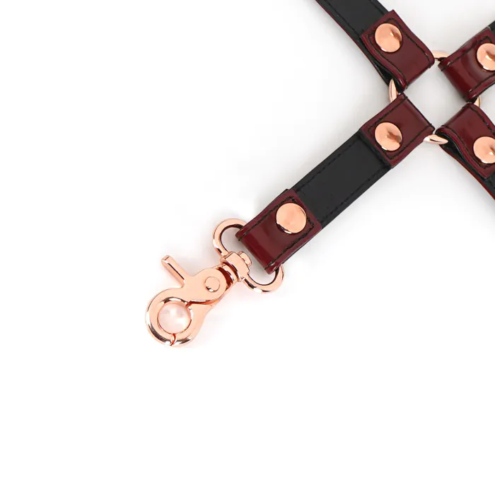 Шкіряна хрестовина Liebe Seele Wine Red Hogtie — фото 3