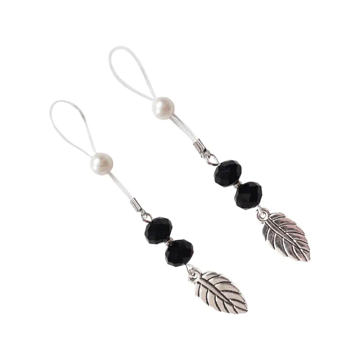 Прикраса для сосків Art of Sex Nipple Jewelry Leaf Black — фото 3