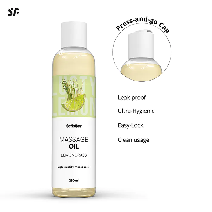 Масажна олія Satisfyer Massage Oil Lemongrass 250 мл — фото 4