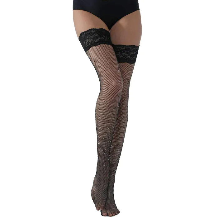 Панчохи зі стразами Paris Hollywood One Size Black