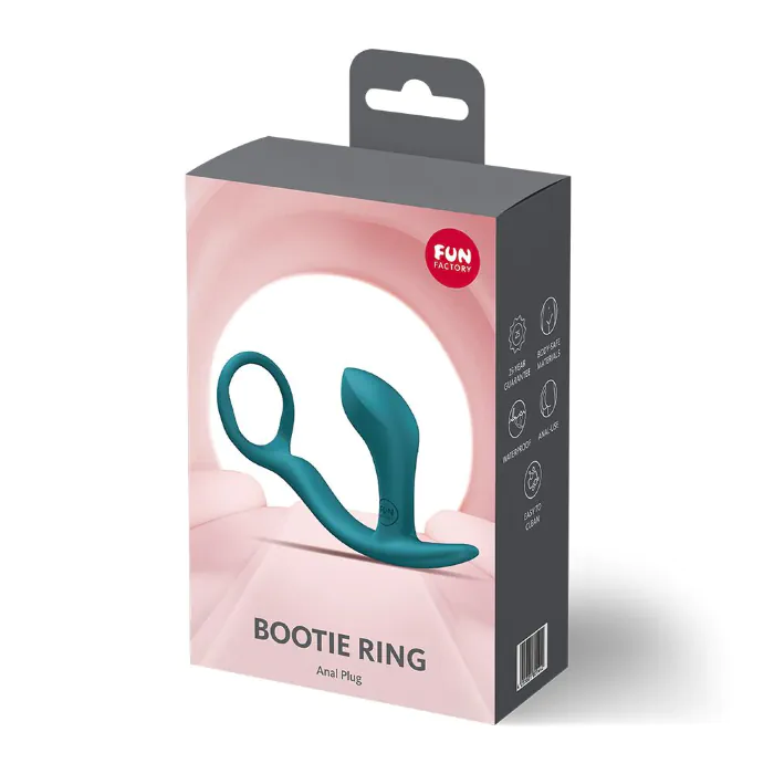 Анальна пробка з ерекційним кільцем Fun Factory Bootie Ring Bottle Green — фото 7