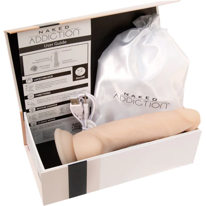 Вібратор Naked Addiction 8“ Rotating&Vibrating — фото 8