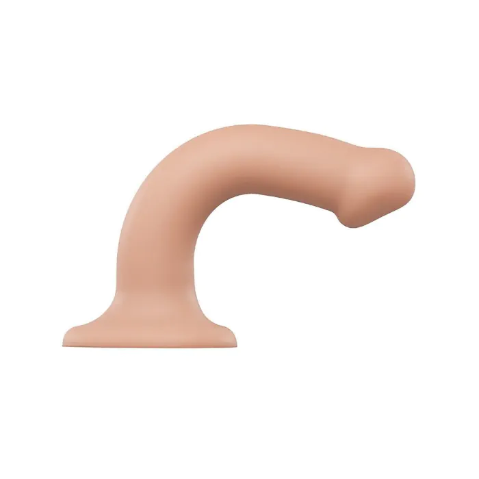 Насадка для страпону Strap-On-Me Dual Density Dildo Flesh М, діаметр 3,7см, двошарова, гнучка — фото 2