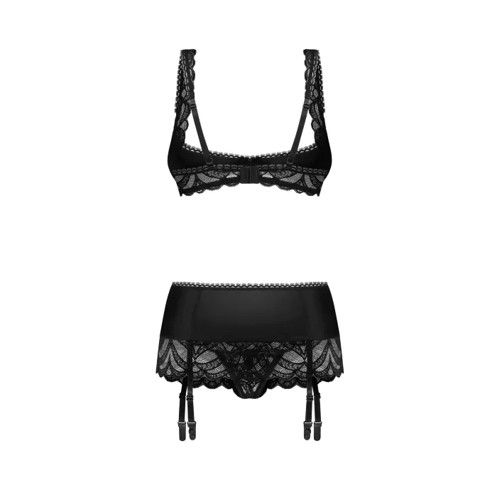 Комплект Obsessive Lecille 3-pcs crotchless set — фото 2