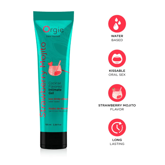 Лубрикант Orgie Lube Tube Strawberry Mojito 100 мл — фото 4