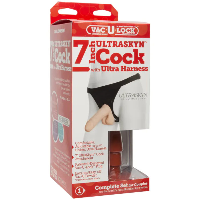 Страпон Doc Johnson Vac-U-Lock - 7 Inch ULTRASKYN Ultra Harness — фото 2