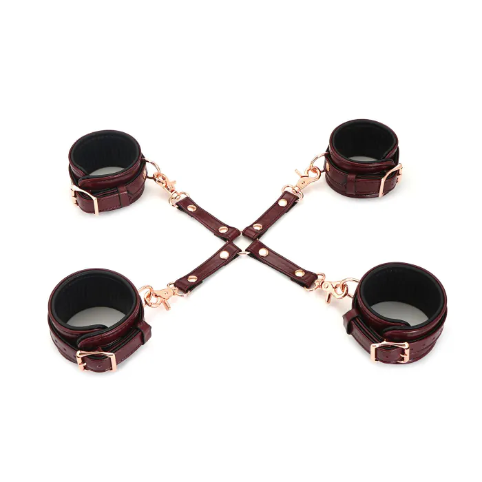 Шкіряна хрестовина Liebe Seele Wine Red Hogtie — фото 2