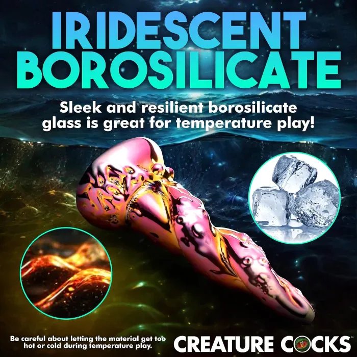 Фалоімітатор Creature Cocks Enchanting Rainbow Glass Dildo — фото 8