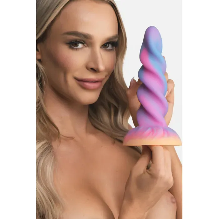 Фалоімітатор Creature Cocks Glow-in-the-Dark Unicorn Dildo — фото 6