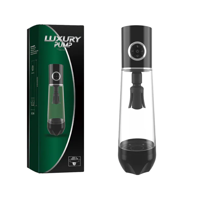 Автоматична вакуумна помпа Men Powerup Luxury Pump з вібромасажем — фото 6