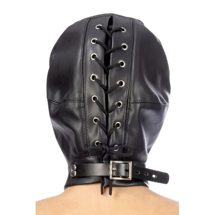 Каптур зі знімною маскою Fetish Tentation BDSM Black — фото 2