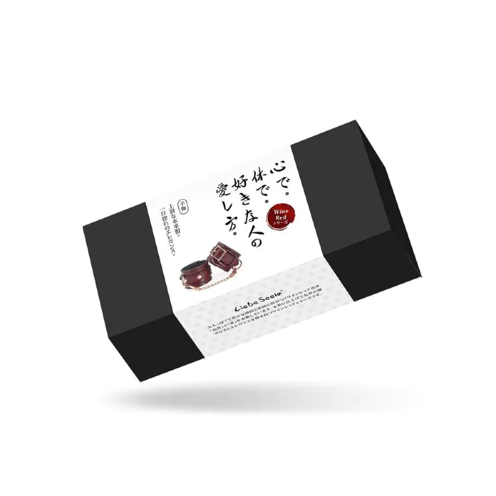 Шкіряні наручники Liebe Seele Wine Red Wrist Cuffs — фото 10