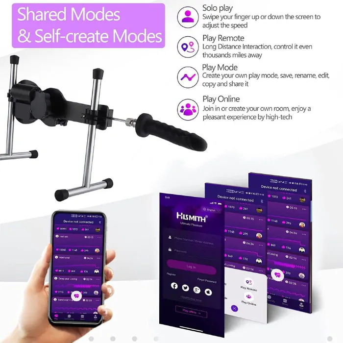 Смарт секс-машина Hismith AK-09 Sex Machine APP з фалоімітатором — фото 4