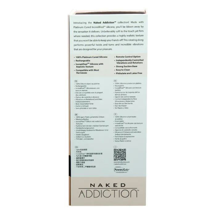 Вібратор Naked Addiction 8“ Rotating&Vibrating — фото 13
