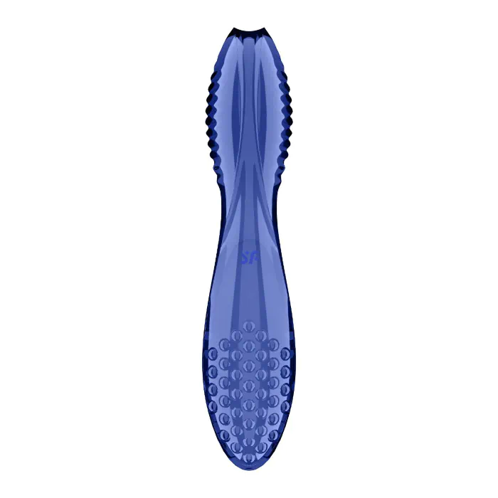 Двосторонній скляний дилдо Satisfyer Dazzling Crystal 2 Blue — фото 3