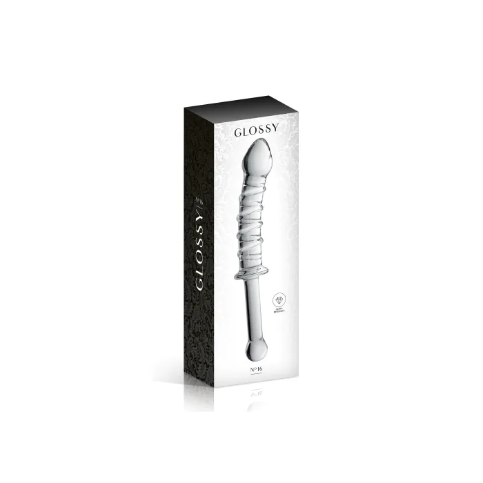 Скляний фалоімітатор №16 CLEAR Glossy Toys