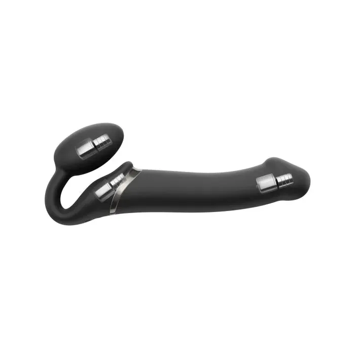 Безремневий страпон із вібрацією Strap-On-Me Vibrating Black L — фото 4